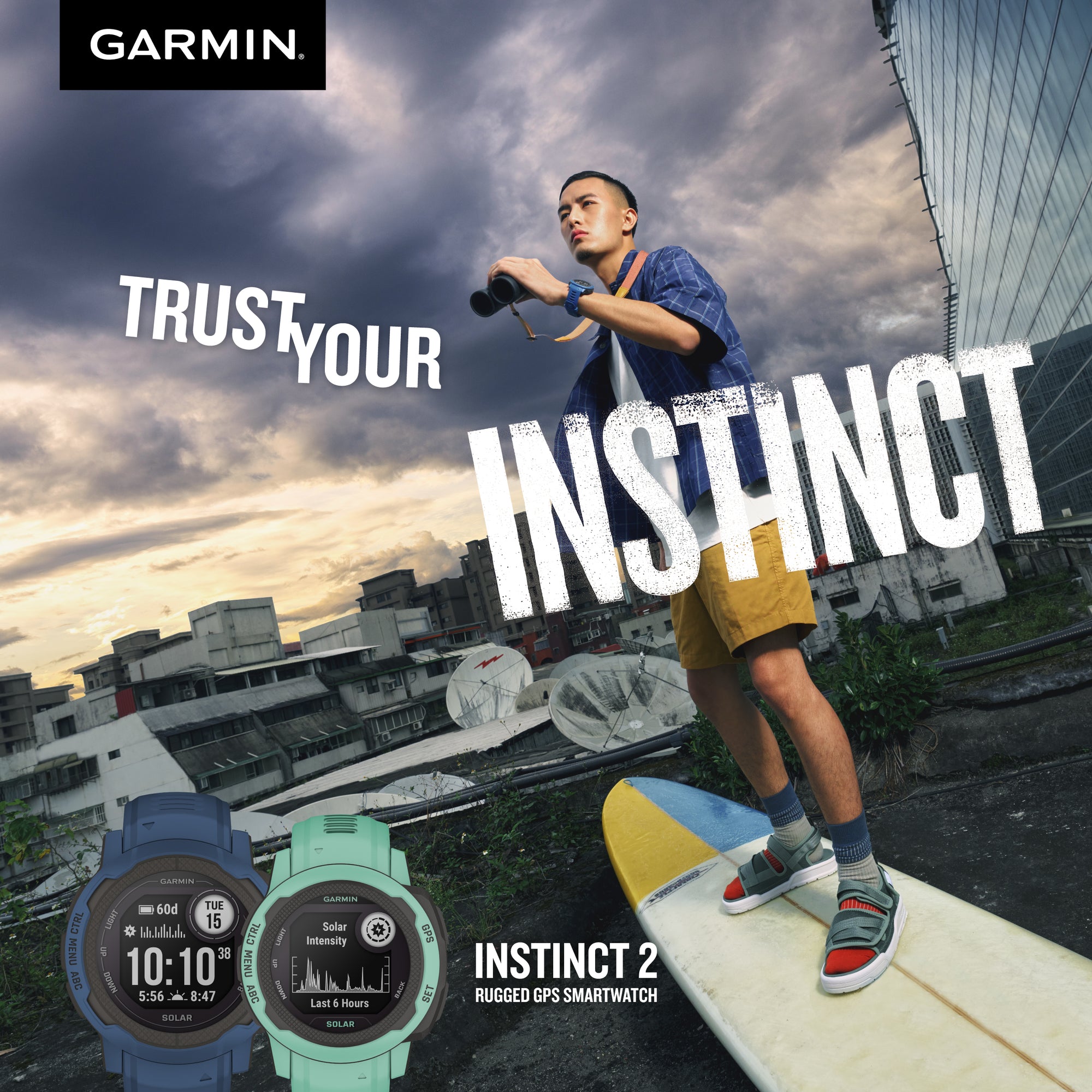 Instinct 2 Series with Solar Charging and Unlimited Battery Power