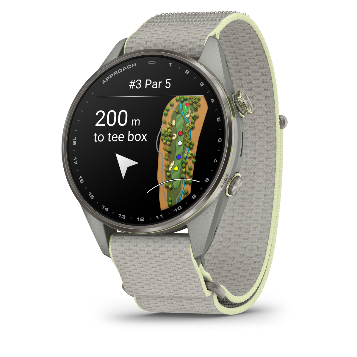 Garmin Approach S72 - Premium GPS Golf Smartwatch with Speaker